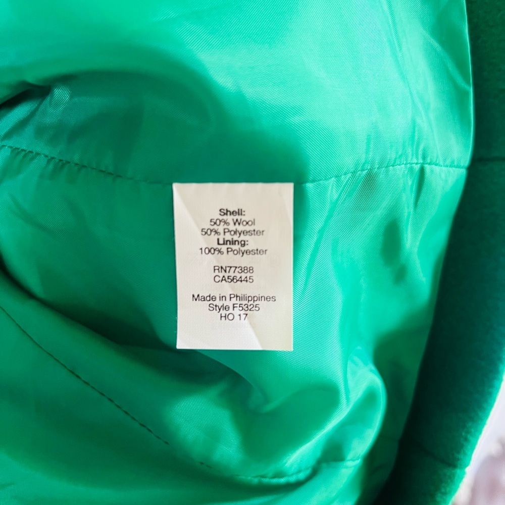 J. Crew Green Trench Coat Tailored Modern Cut - Picture 8 of 8